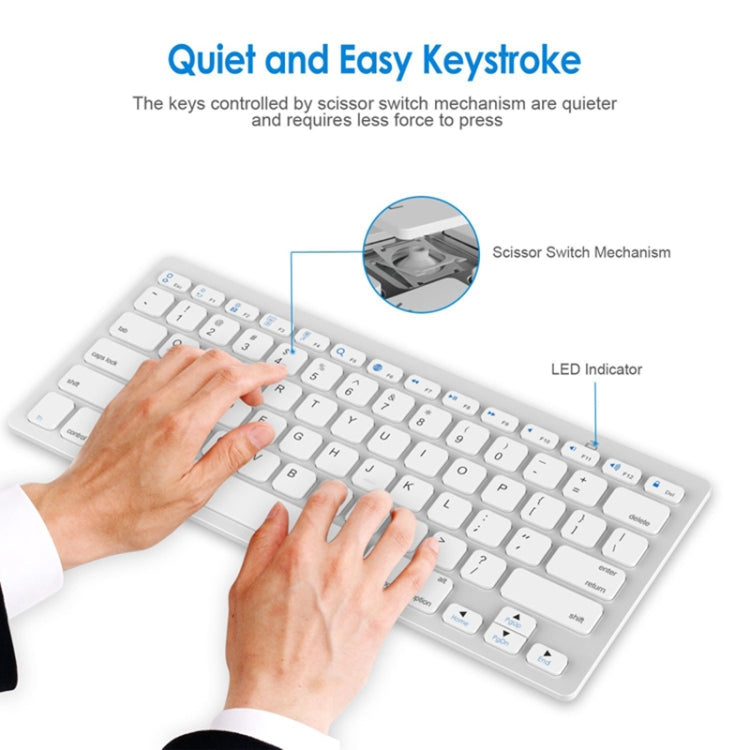 X5 Ultra-Thin Mini Wireless Keyboard + Wireless Mouse Set, Support Win / Android / IOS System(Silver) - Universal Keyboard by buy2fix | Online Shopping UK | buy2fix