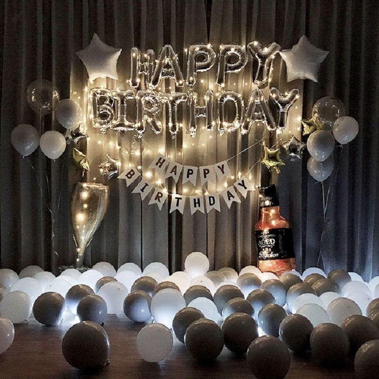 Birthday Party Layout Letter Aluminum Film Balloon Decoration Set(Style Two) - Balloons by buy2fix | Online Shopping UK | buy2fix