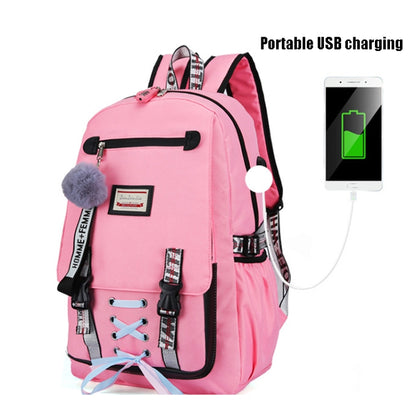 Sports and Leisure USB Charging Anti-Theft Backpack(Yellow) - Double-shoulder Bags by buy2fix | Online Shopping UK | buy2fix