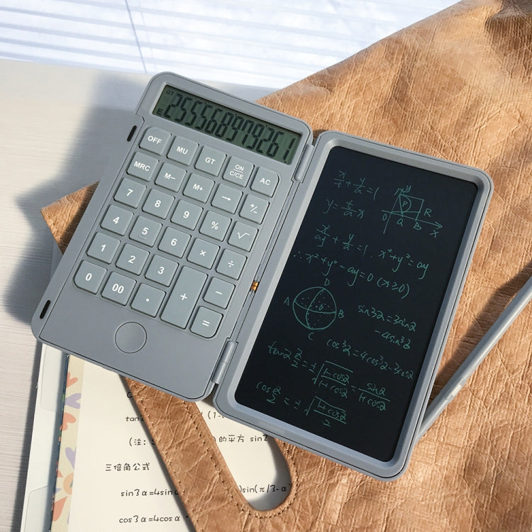 Rechargeable Writing Board Calculator Portable Multi-Function LCD Student Handwriting Board(Gray) - Calculator by buy2fix | Online Shopping UK | buy2fix