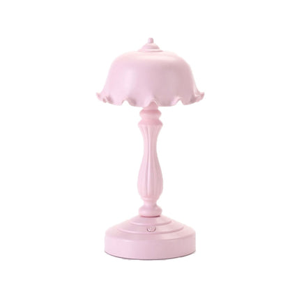 Retro Charging Table Lamp Bedroom Bed LED Eye Protection Light(LD04 Flower Hat Pink) - Bedside Light by buy2fix | Online Shopping UK | buy2fix