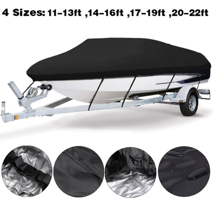 210D Waterproof Boat Cover Speedboat Towed Fishing V-Shaped Boat Cover Rain And Sun Protection Cover, Specification: 14-16FT 530x290cm - Marine Accessories & Parts by buy2fix | Online Shopping UK | buy2fix