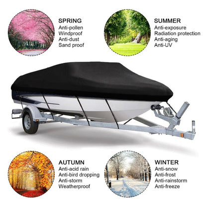 210D Waterproof Boat Cover Speedboat Towed Fishing V-Shaped Boat Cover Rain And Sun Protection Cover, Specification:  20-22FT  700x320cm - Marine Accessories & Parts by buy2fix | Online Shopping UK | buy2fix