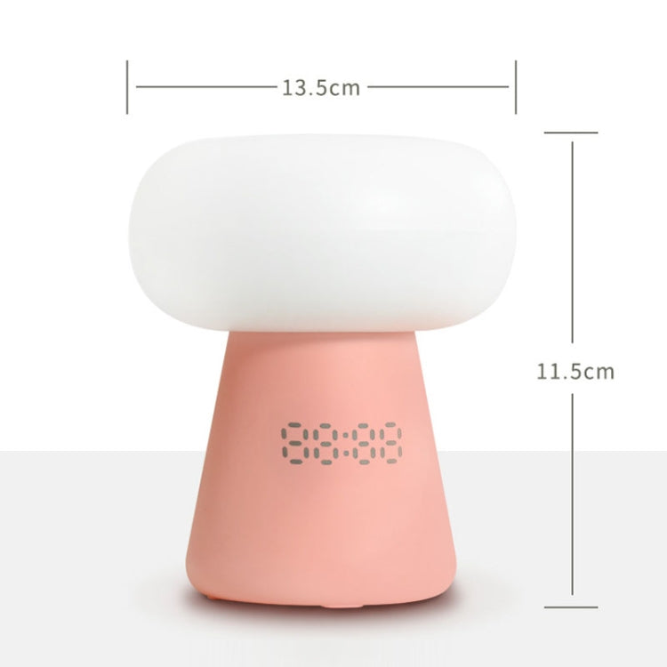 XYD-055 Cloud Mushroom USB Clock Night Light Sleep Timer Remote Control Bedside Lamp, Light color: Remote Control Type Pink - Night Lights by buy2fix | Online Shopping UK | buy2fix