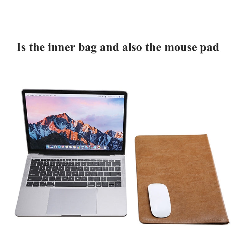 Horizontal Litchi Texture Laptop Bag Liner Bag For MacBook 15 Inch A1707 / 1990(Liner Bag Golden) - Protective Bags by buy2fix | Online Shopping UK | buy2fix