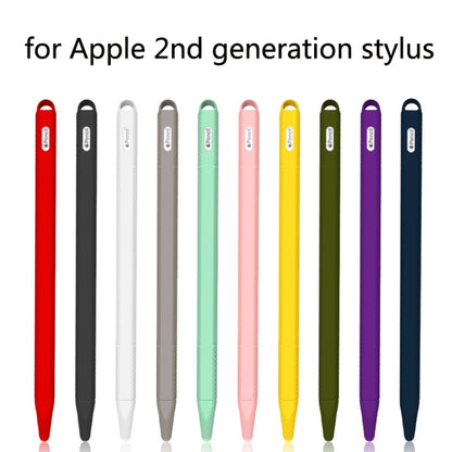 5 PCS Stylus Silicone Protective Case For Apple Pencil 2(Army Green) - Pencil Accessories by buy2fix | Online Shopping UK | buy2fix