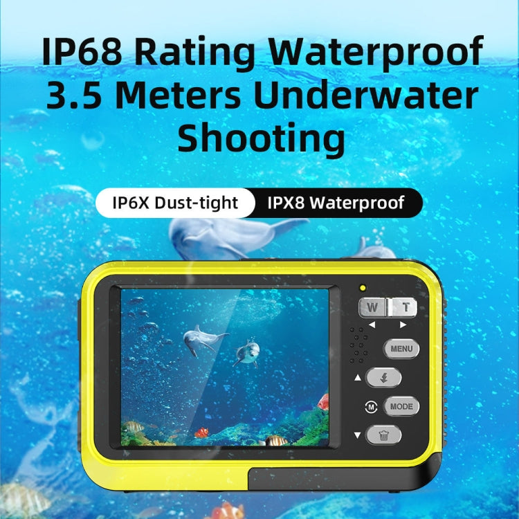 WDC901 3.5m Waterproof 48MP HD Dual Screen Outdoor Sports Digital Camera EU Plug(Blue) - Children Cameras by buy2fix | Online Shopping UK | buy2fix