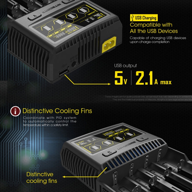 NITECORE 4-Slot Smart LCD Fast Charger, Model: SC4(UK Plug) - Charger & Converter by buy2fix | Online Shopping UK | buy2fix