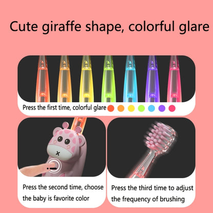 Children Cartoon Colorful Waterproof Electric Toothbrush Smart Sonic Toothbrush(Pink) - Toothbrushes by buy2fix | Online Shopping UK | buy2fix