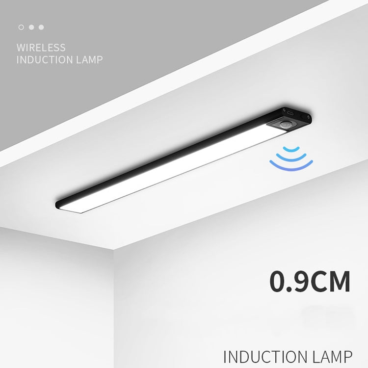 Intelligent Automatic Human Body Induction Wireless LED Lamp 40cm(Black + White Light) - Sensor LED Lights by buy2fix | Online Shopping UK | buy2fix