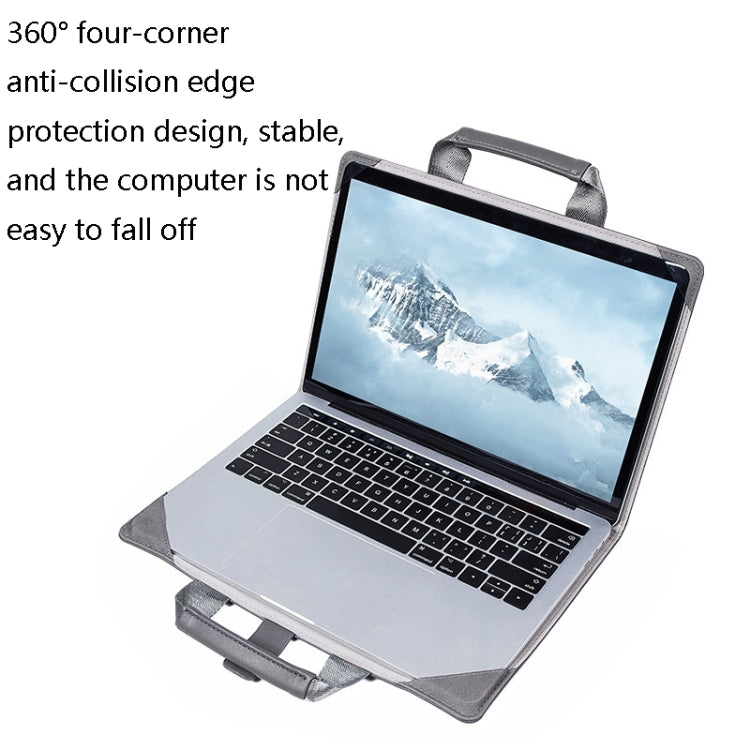 Book Style Laptop Protective Case Handbag For Macbook 13 inch(Ink Green + Power Bag) - Protective Bags by buy2fix | Online Shopping UK | buy2fix