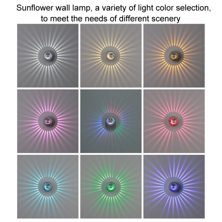 LED Aluminum Aisle Light Sunflower Corridor Lamp Decorative Light, Power source: Visible Installation 1W(Purple) - Novelty Lighting by buy2fix | Online Shopping UK | buy2fix