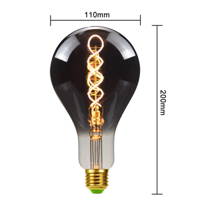 A110 Electroplating Smoke Grey Warm Light LED Bulb Retro Lamp - LED Blubs & Tubes by buy2fix | Online Shopping UK | buy2fix