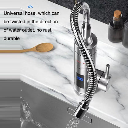 Household Kitchen Electric Hot Water Fauce EU Plug, Style: Stainless Steel Universal Pipe Type - Faucets & Accessories by buy2fix | Online Shopping UK | buy2fix