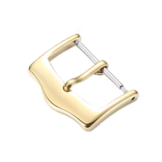 5pcs IP Plated Stainless Steel Pin Buckle Watch Accessories, Color: Gold 22mm - Watch Accessories & Parts by buy2fix | Online Shopping UK | buy2fix