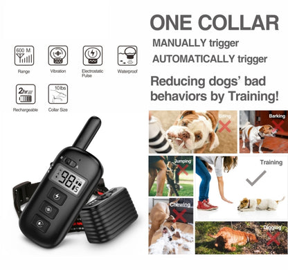 Remote Control Trainer Dog Collar Automatic Bark Stop Device, Specification: 1 Drag 1 (Orange) - Training Aids by buy2fix | Online Shopping UK | buy2fix