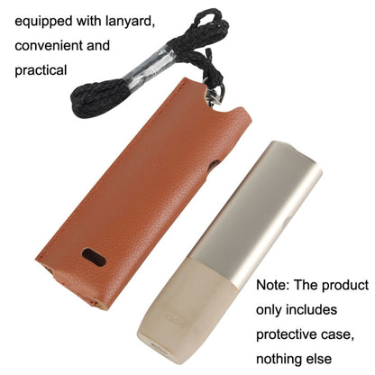 Electronic Cigarette Leather Protective Case For IQO ILUMA ONE, Style: Lychee Pattern (Gray) - E Cigarette Accessories by buy2fix | Online Shopping UK | buy2fix