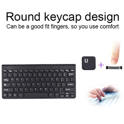 K168 Mini Portable Chocolate Button Wired Keyboard Mouse Set(White) - Wired Keyboard by buy2fix | Online Shopping UK | buy2fix