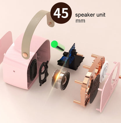 DW21 Vintage Radio BT Speaker Support TF Card/U Disk to Play(Pink) - Desktop Speaker by buy2fix | Online Shopping UK | buy2fix