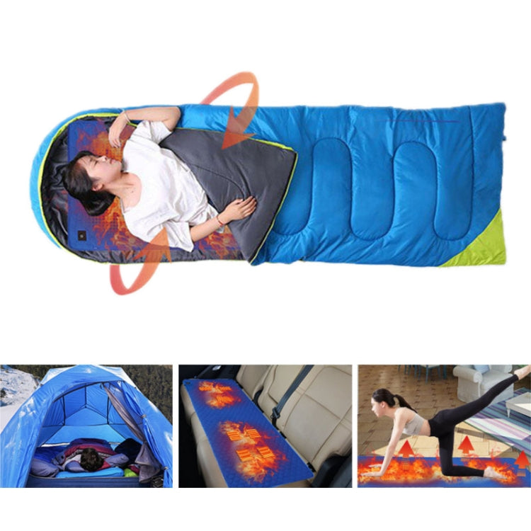 Winter USB Rechargeable Smart Seven Zone Heating  Anti-cold Sleeping Bag Pad(Blue Orange) - Camping Mats by buy2fix | Online Shopping UK | buy2fix