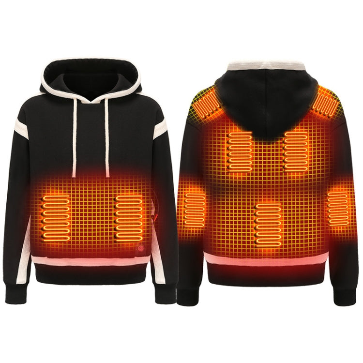 USB Smart Electric Heating Warming Thickened Hooded Sweatshirt, Size: 3XL(Black) - Hoodie by buy2fix | Online Shopping UK | buy2fix