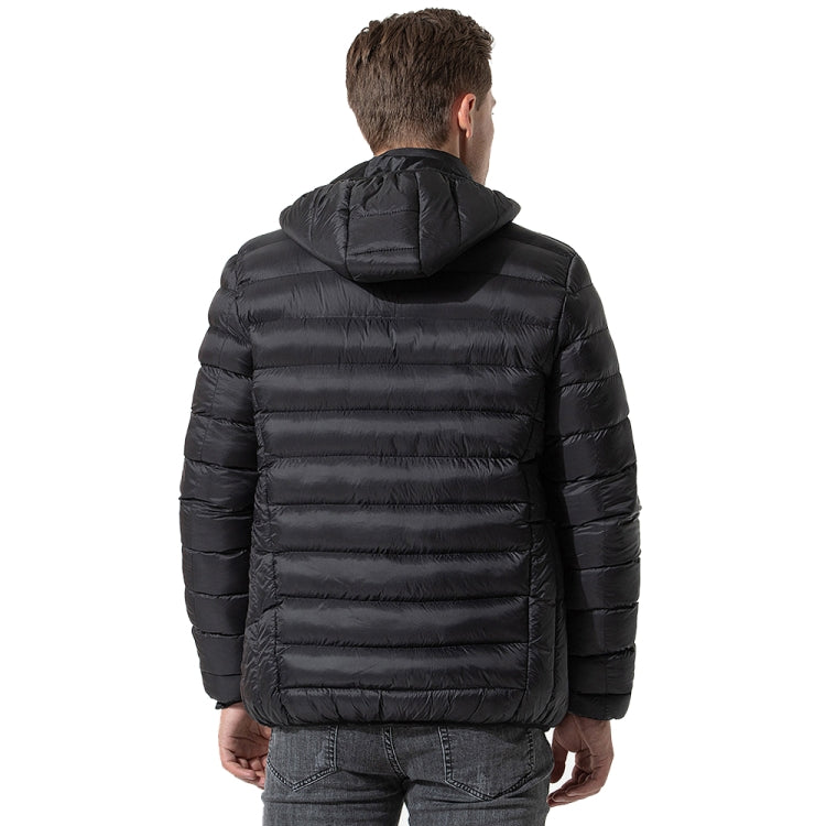 11 Zone Double Control Black USB Winter Electric Heated Jacket Warm Thermal Jacket, Size: L - Down Jackets by buy2fix | Online Shopping UK | buy2fix