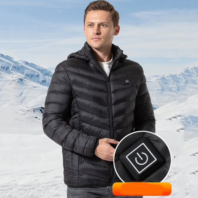 4 Zone Blue USB Winter Electric Heated Jacket Warm Thermal Jacket, Size: S - Down Jackets by buy2fix | Online Shopping UK | buy2fix