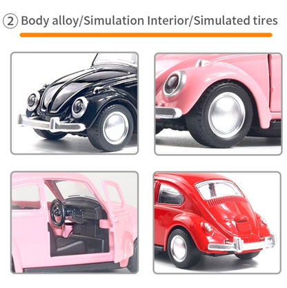 1:36 Beetle Classic Car Open Door Alloy Car Model Pull Back Children's Toy Car(Yellow) - Model Toys by buy2fix | Online Shopping UK | buy2fix