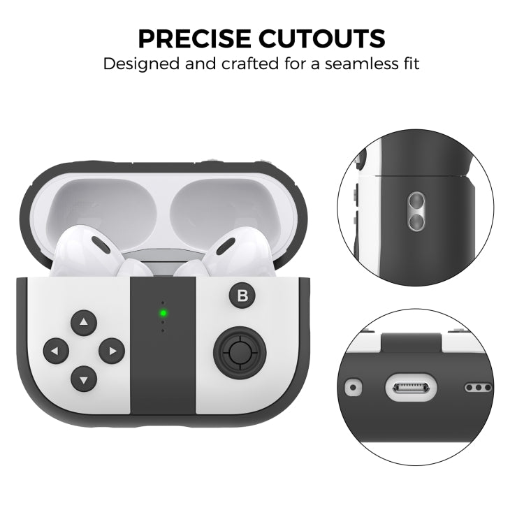 For AirPods Pro 2 AhaStyle PT-JY08 Split Silicone Cartoon Earphone Protective Case(Black And White) - For AirPods Pro 2 by AhaStyle | Online Shopping UK | buy2fix