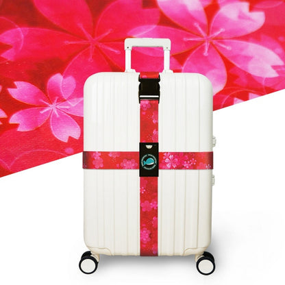 Cross Luggage Strap Without Combination Lock(Romantic Cherry Blossom) - Tapes & Ropes by buy2fix | Online Shopping UK | buy2fix