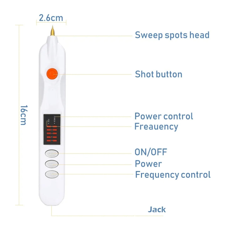 Spot Mole Pen Spot Removal Instrument Home Beauty Instrument, Spec: Charging Model UK Plug(Silver) - Beauty Instrument by buy2fix | Online Shopping UK | buy2fix