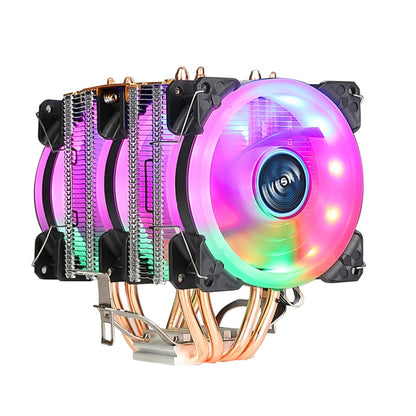 EVESKY 500 Desktop Computer 4 Copper Tube Mute CPU Cooling Fan, Color: Color Three Fans - Fan Cooling by EVESKY | Online Shopping UK | buy2fix