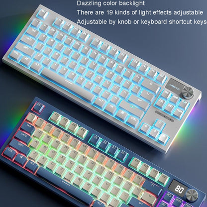 LANGTU LT84 Mechanical Luminous Keyboard, Style: Wired Single-mode Green Shaft (White) - Wired Keyboard by LANGTU | Online Shopping UK | buy2fix