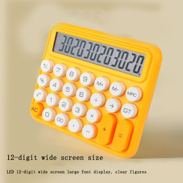 12-digit Mechanical Keyboard Calculator Cute Big Buttons Calculator(Olive Green) - Calculator by buy2fix | Online Shopping UK | buy2fix