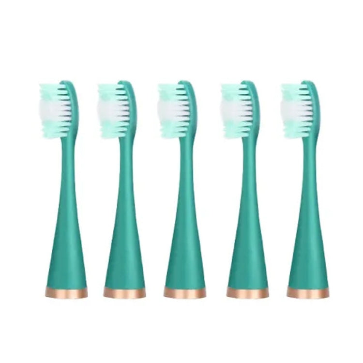 Electric Dental Scaler Accessories Replacement Head, Color: 5pcs Toothbrush Head Green - Replacement Brush Heads by buy2fix | Online Shopping UK | buy2fix