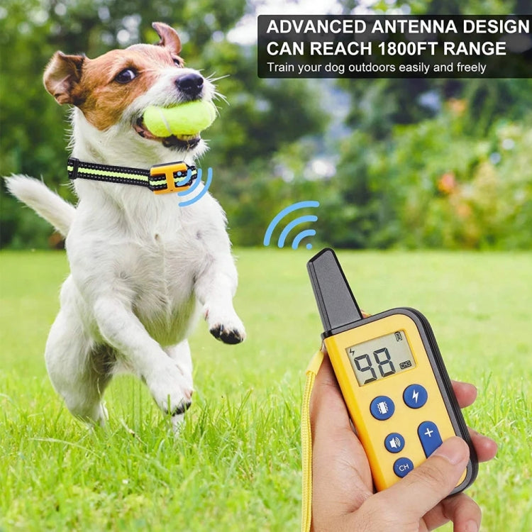 800m Remote Control Dog Trainer Stop Barker Electrical Shock Vibration Pet Collar(Black) - Training Aids by buy2fix | Online Shopping UK | buy2fix