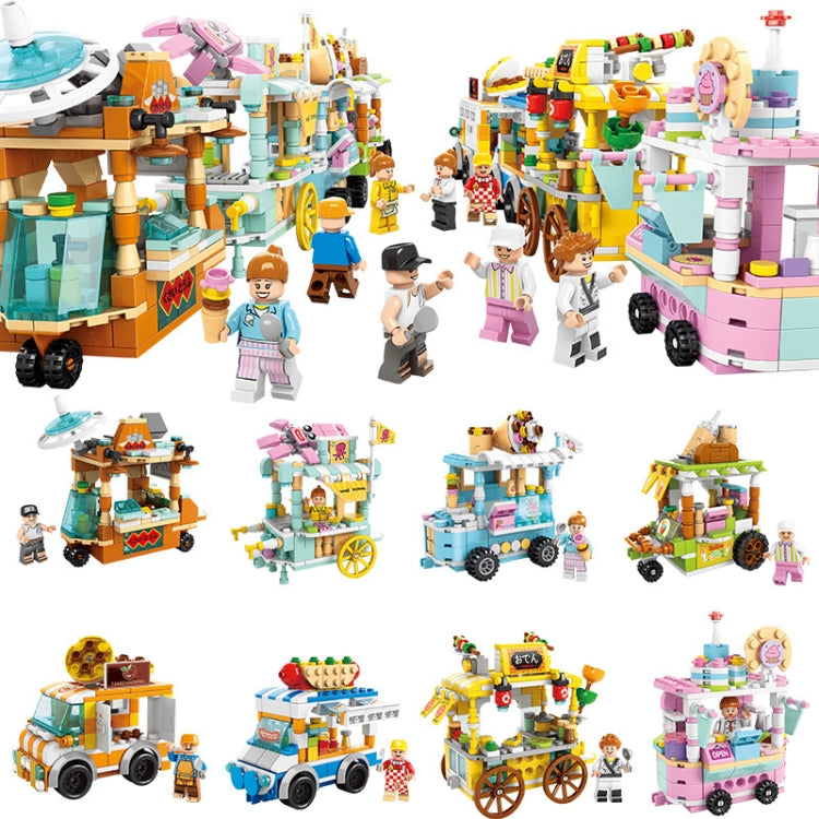 LELE BROTHER Children Assembling Mini City Street Scene Building Blocks, Style: 8613-5 Fried Chestnut Car - Building Blocks by LELE BROTHER | Online Shopping UK | buy2fix