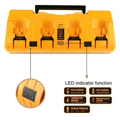 DCB104 Portable Fast Charger 12V-20V Electric Tool Lithium Battery Charger, For Dewalt DCB127 / DCB200 / DCB205 / DCB206, Plug: EU - Electric Saws & Accessories by buy2fix | Online Shopping UK | buy2fix