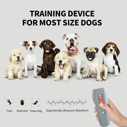 LED Flashing Light Handheld Ultrasonic Bark Arrester Frequency Conversion Dog Training Device(Dark Gray) - Training Aids by buy2fix | Online Shopping UK | buy2fix