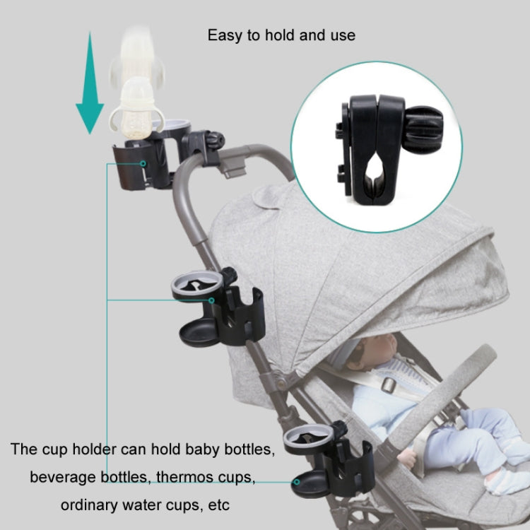 JOYBI 2 in 1 Stroller Water Cup Bottle Double Holder(Clip Style) - Strollers Accessories by JOYBI | Online Shopping UK | buy2fix