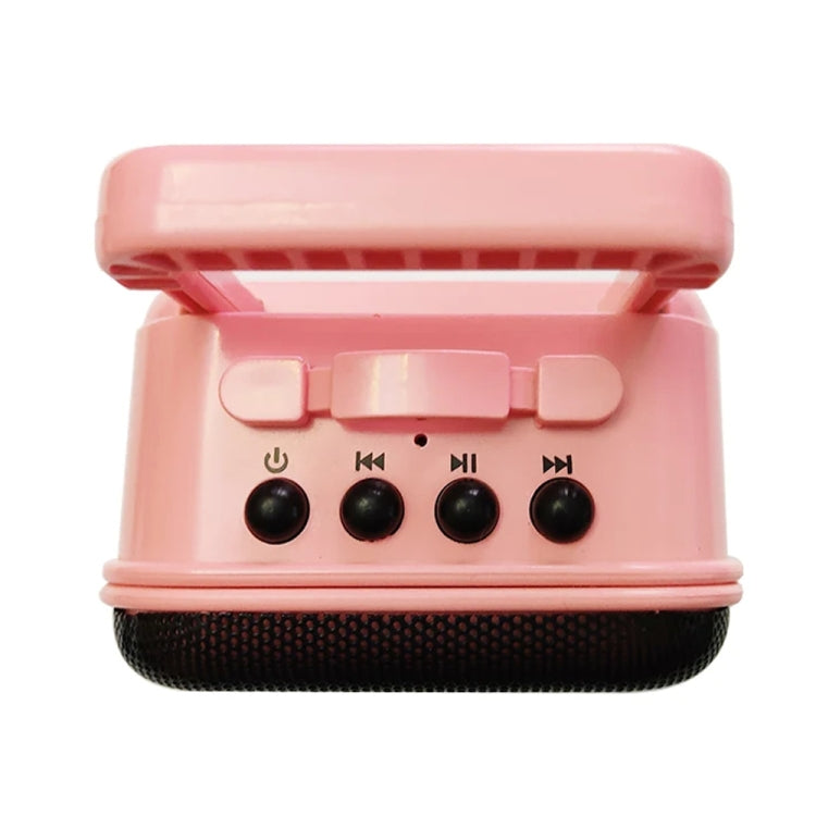 X1 Mini Trolley Case Bluetooth Speaker Retro Card Radio Portable Audio, Color: Pink - Mini Speaker by buy2fix | Online Shopping UK | buy2fix