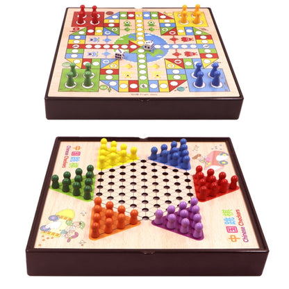 2 in 1 B Model Wooden Multifunctional Parent-Child Interactive Children Educational Chessboard Toy Set - Table Games by buy2fix | Online Shopping UK | buy2fix