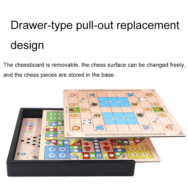 3 in 1 A Model Wooden Multifunctional Parent-Child Interactive Children Educational Chessboard Toy Set - Table Games by buy2fix | Online Shopping UK | buy2fix