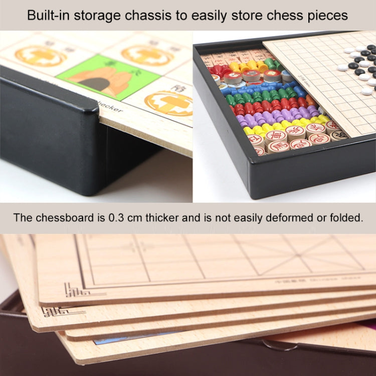 3 in 1 A Model Wooden Multifunctional Parent-Child Interactive Children Educational Chessboard Toy Set - Table Games by buy2fix | Online Shopping UK | buy2fix