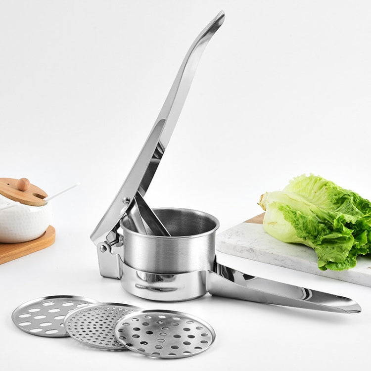 Stainless Steel Potato Press Manual Juicer Vegetable And Fruit Squeezer, Model: SJ-02 Side Hole - Stirrer & Squeezer by buy2fix | Online Shopping UK | buy2fix