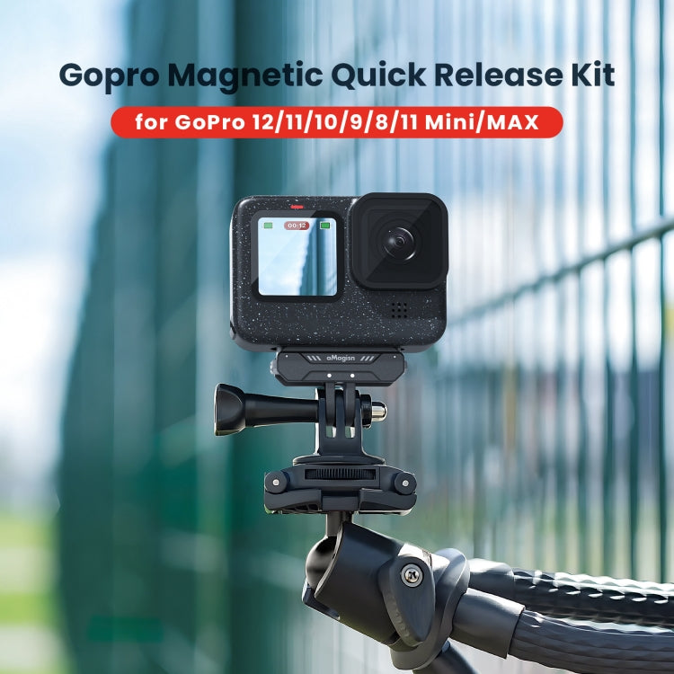aMagisn Metal Magnetic Absorption Kit For GoPro HERO12 Black /11 Black /10 Black /9 Black - Holder by aMagisn | Online Shopping UK | buy2fix