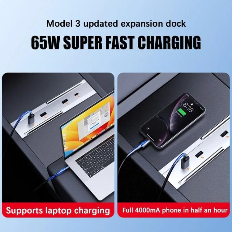 For 2023.9 Tesla Model 3 65W Central Control USB Interface Expansion Dock(Original Color) - DIY Modified Charger by buy2fix | Online Shopping UK | buy2fix