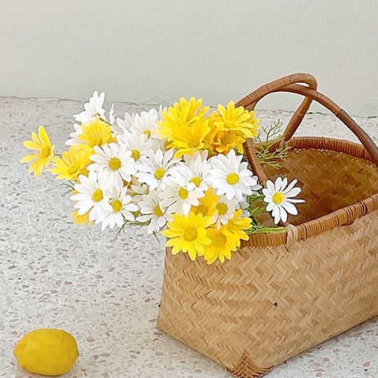 Simulated Flower Arrangement Table Ornament Picnic Photo Props, Style: 5pcs White Daisy Transparent Bag - Other Props by buy2fix | Online Shopping UK | buy2fix