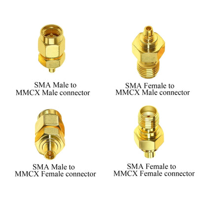 SMA Female To MMCX Female Coaxial Adapter Kit Brass Coaxial Connector RF Antenna Adapter - DVB-T & Simulation Antenna by buy2fix | Online Shopping UK | buy2fix