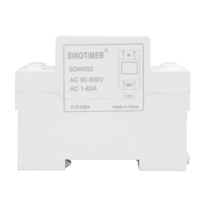 SINOTIMER SDM002 Household DIN Rail Single-Phase AC Dual Display Voltage And Current Meter(100A External Intestinal Sensor) - Current & Voltage Tester by SINOTIMER | Online Shopping UK | buy2fix